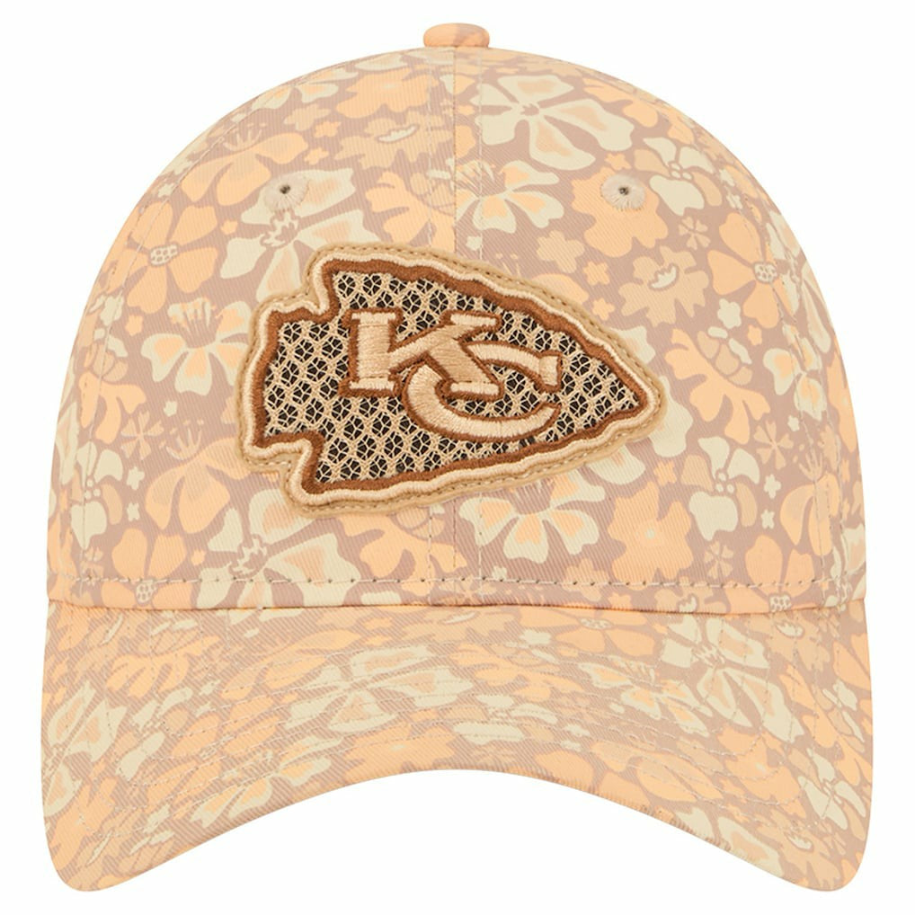 Kansas City Chiefs New Era Women's Floral 9TWENTY Adjustable Hat - Tan online
