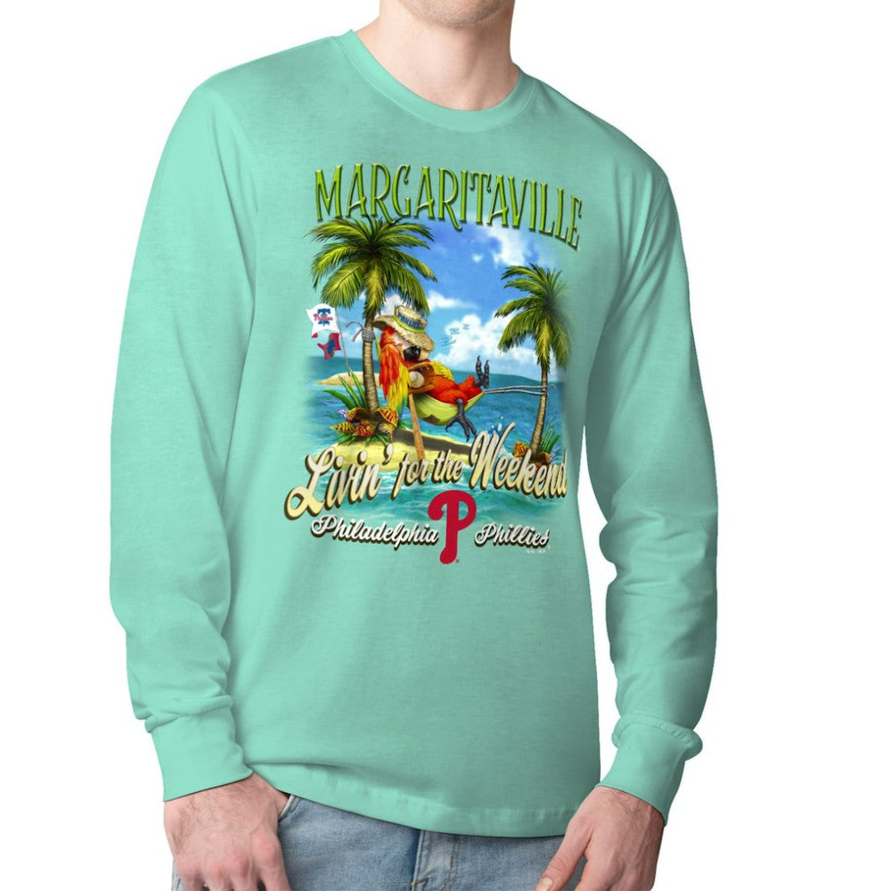 Philadelphia Phillies Margaritaville Livin' for the Weekend Long Sleeve T-Shirt - Mint