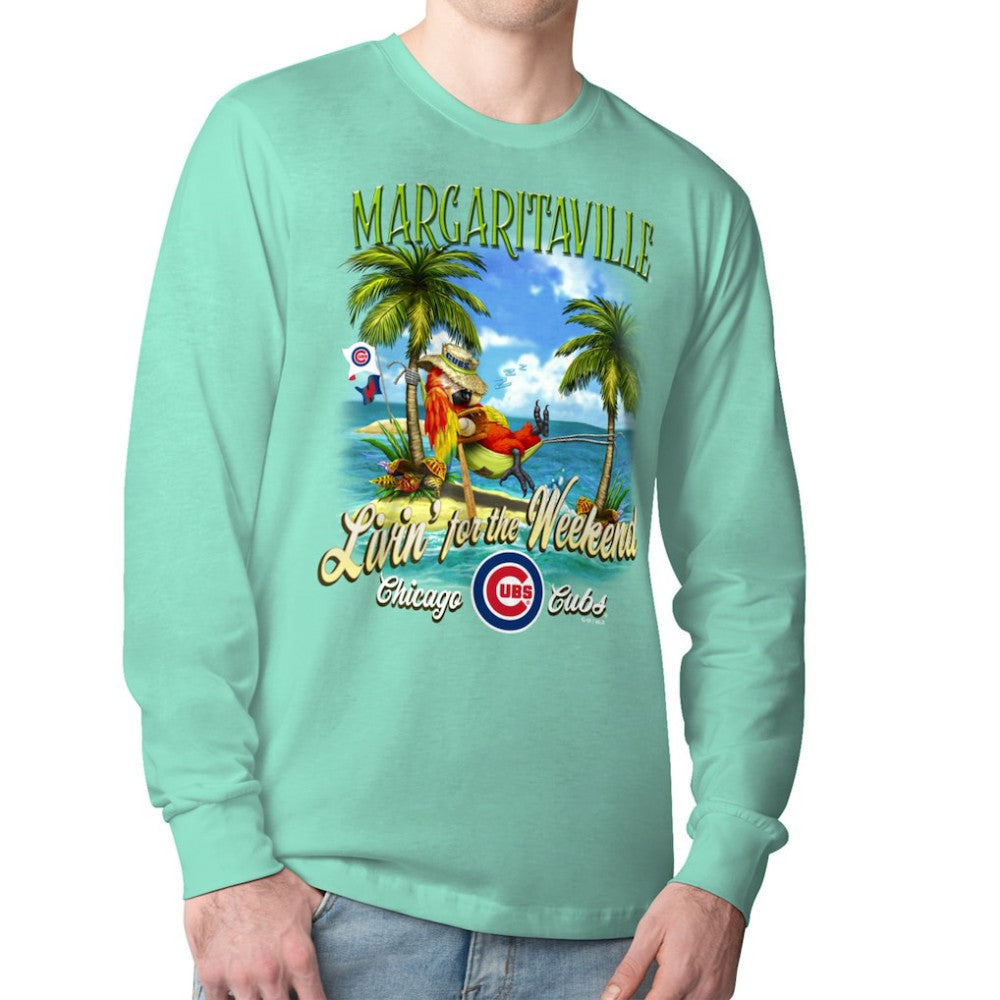 Chicago Cubs Margaritaville Livin' for the Weekend Long Sleeve T-Shirt - Mint