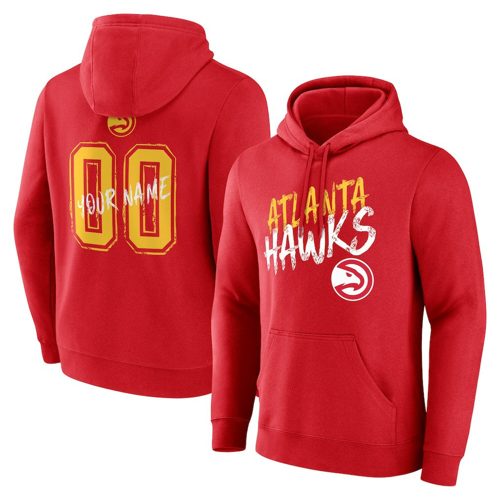 Atlanta Hawks Hustle Custom Pullover Hoodie - Red outlet