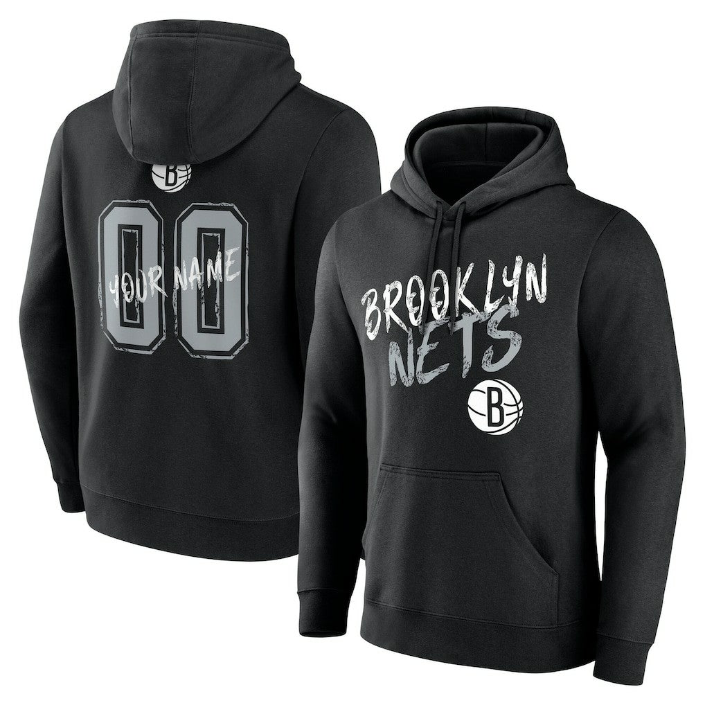 Brooklyn Nets Hustle Custom Pullover Hoodie - Black outlet