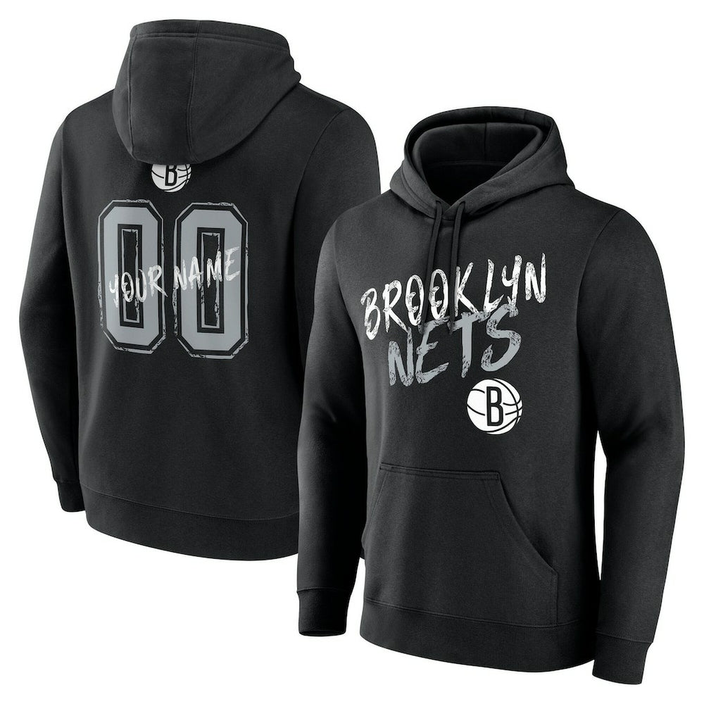 Brooklyn Nets Hustle Custom Pullover Hoodie - Black outlet