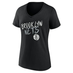 Brooklyn Nets Women's Hustle Custom V-Neck T-Shirt - Black sale
