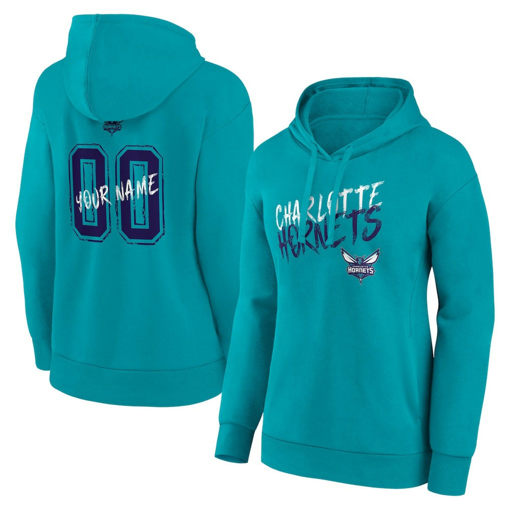 Charlotte Hornets Women's Hustle Custom Pullover Hoodie - Teal online