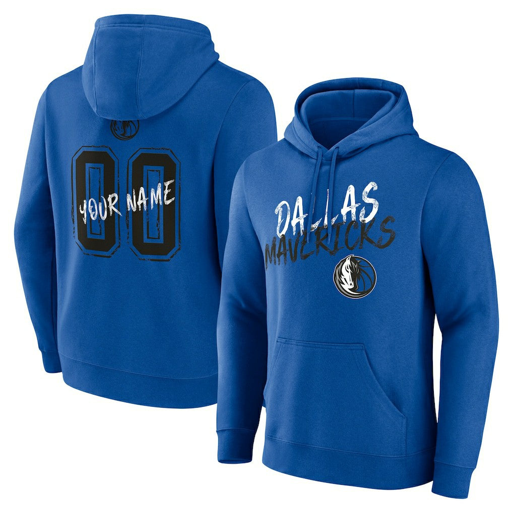 Dallas Mavericks Hustle Custom Pullover Hoodie sale - Blue discount