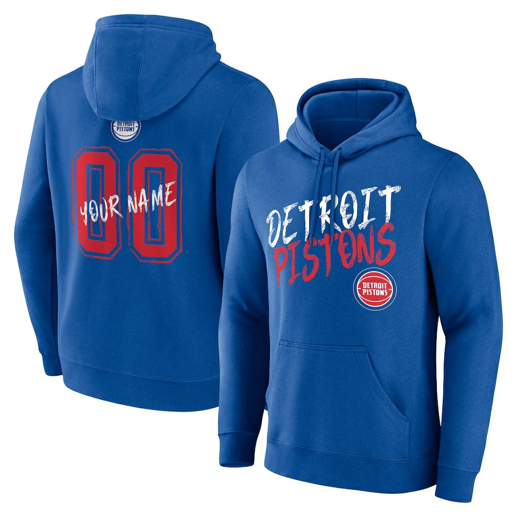 Detroit Pistons Hustle Custom Pullover Hoodie sale - Blue sale