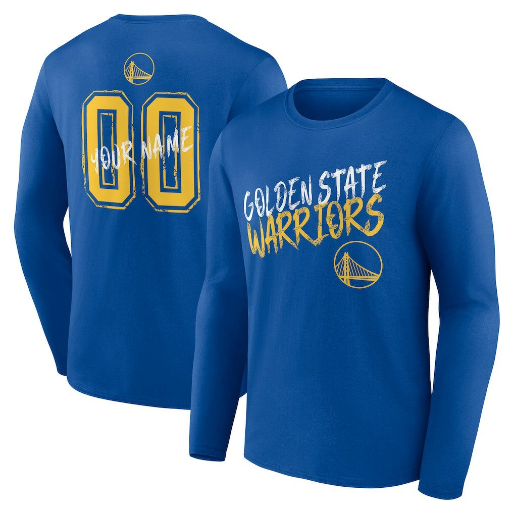 Golden State Warriors Hustle Custom Long Sleeve T-Shirt sale - Royal online