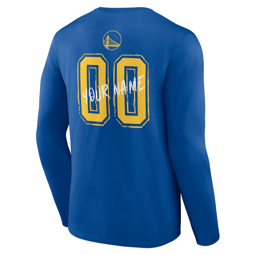 Golden State Warriors Hustle Custom Long Sleeve T-Shirt sale - Royal online