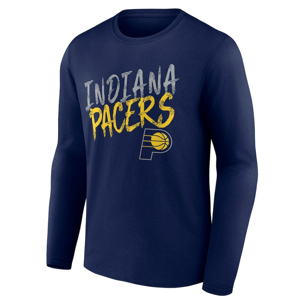 Indiana Pacers Hustle Custom Long Sleeve T-Shirt - Navy discount