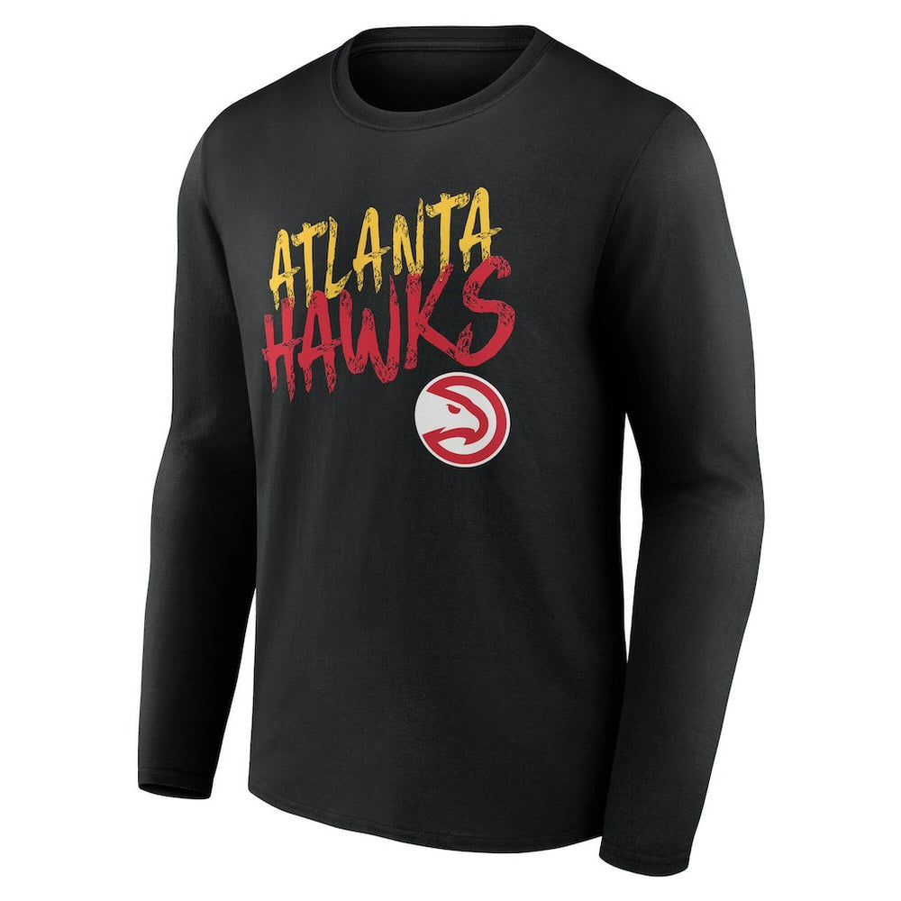Atlanta Hawks Hustle Custom Long Sleeve T-Shirt - Black shop
