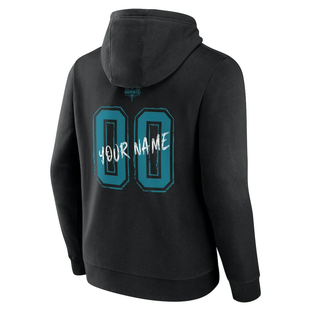 Charlotte Hornets Hustle Custom Pullover Hoodie - Black on sale