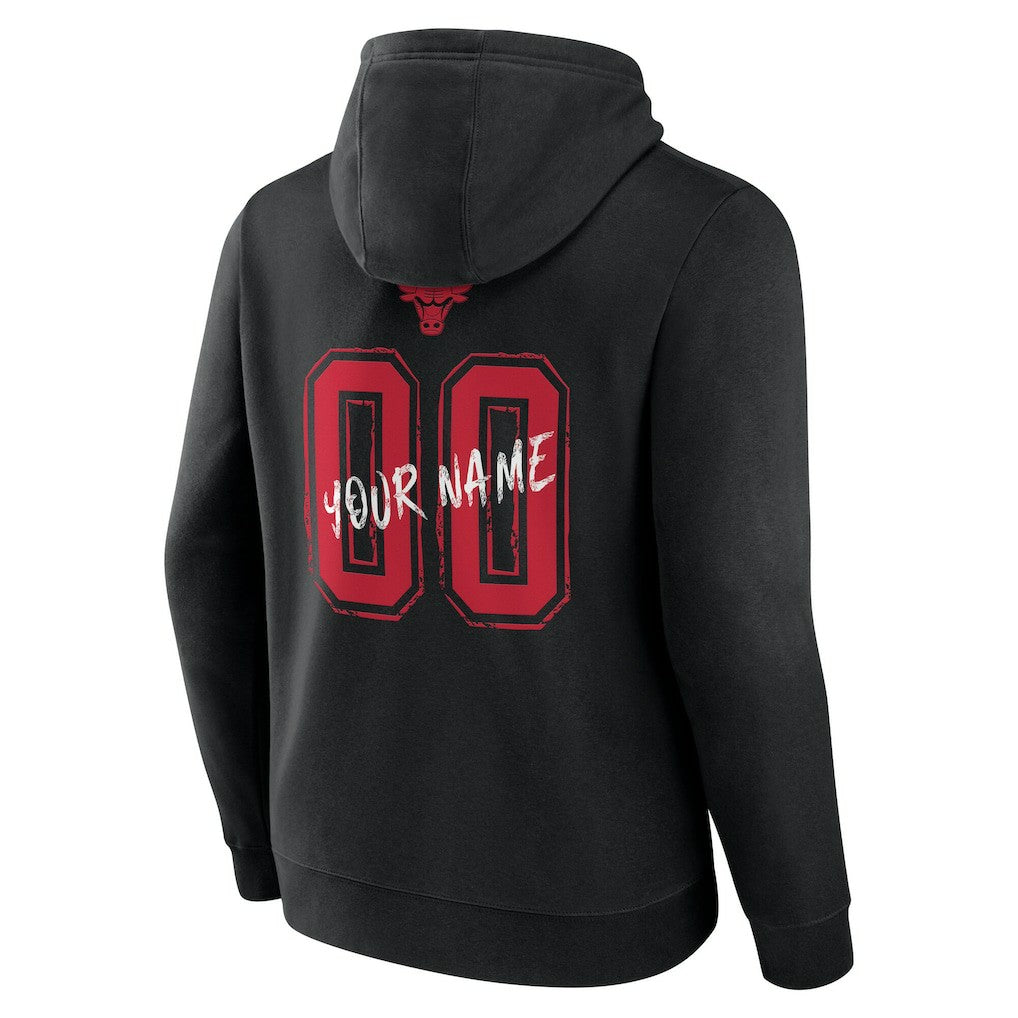 Chicago Bulls Hustle Custom Pullover Hoodie - Black on sale