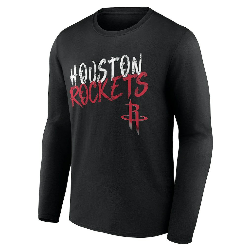 Houston Rockets Hustle Custom Long Sleeve T-Shirt - Black online