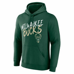 Milwaukee Bucks Hustle Custom Pullover Hoodie - Hunter Green for sale
