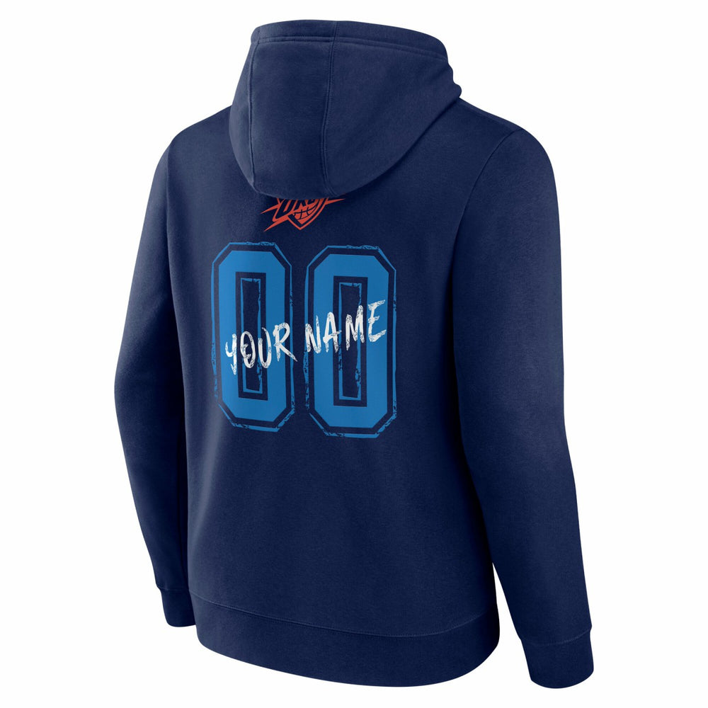 Oklahoma City Thunder Hustle Custom Pullover Hoodie - Navy shop