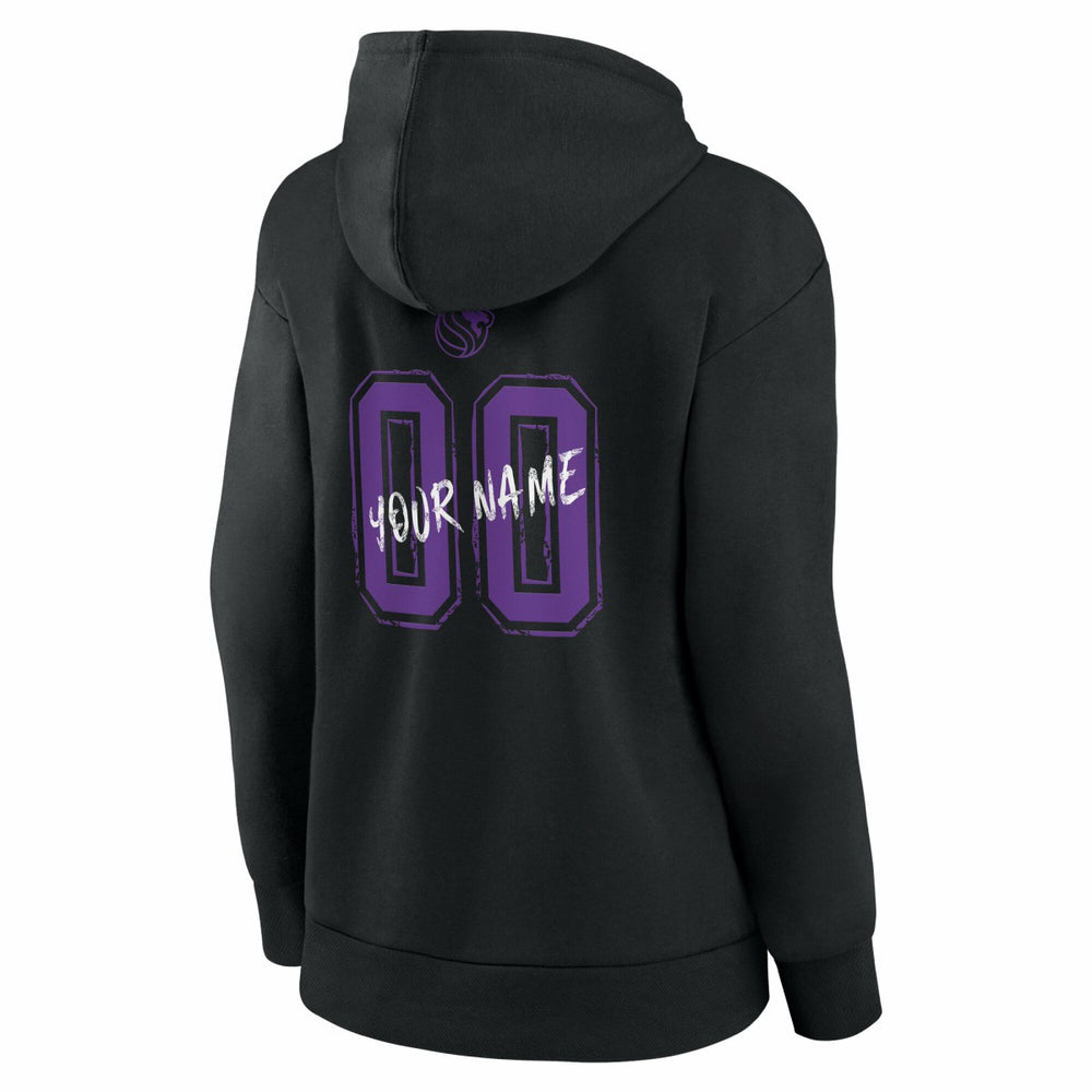 Sacramento Kings Women's Hustle Custom Pullover Hoodie - Black outlet