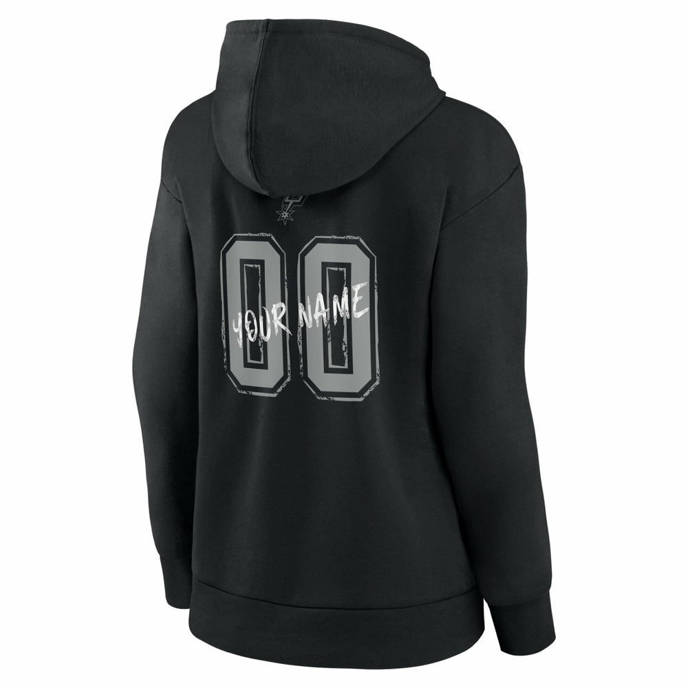 San Antonio Spurs Women's Hustle Custom Pullover Hoodie - Black sale