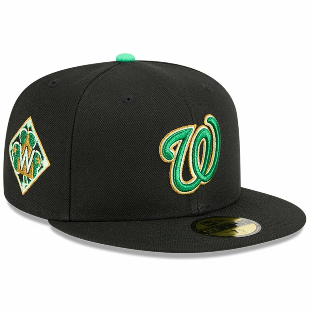 Washington Nationals 2026 St. Patrick's Day 59FIFTY Fitted Hat - Black | New Era