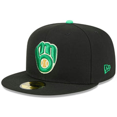 Milwaukee Brewers 2026 St. Patrick's Day 59FIFTY Fitted Hat - Black | New Era