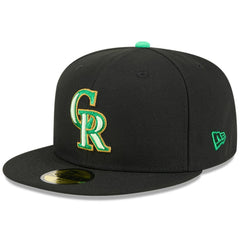 Colorado Rockies 2026 St. Patrick's Day 59FIFTY Fitted Hat - Black | New Era