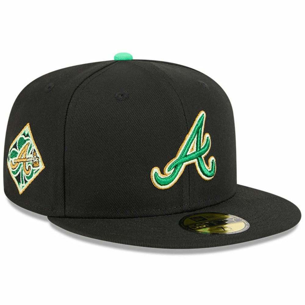 Atlanta Braves 2026 St. Patrick's Day 59FIFTY Fitted Hat - Black | New Era
