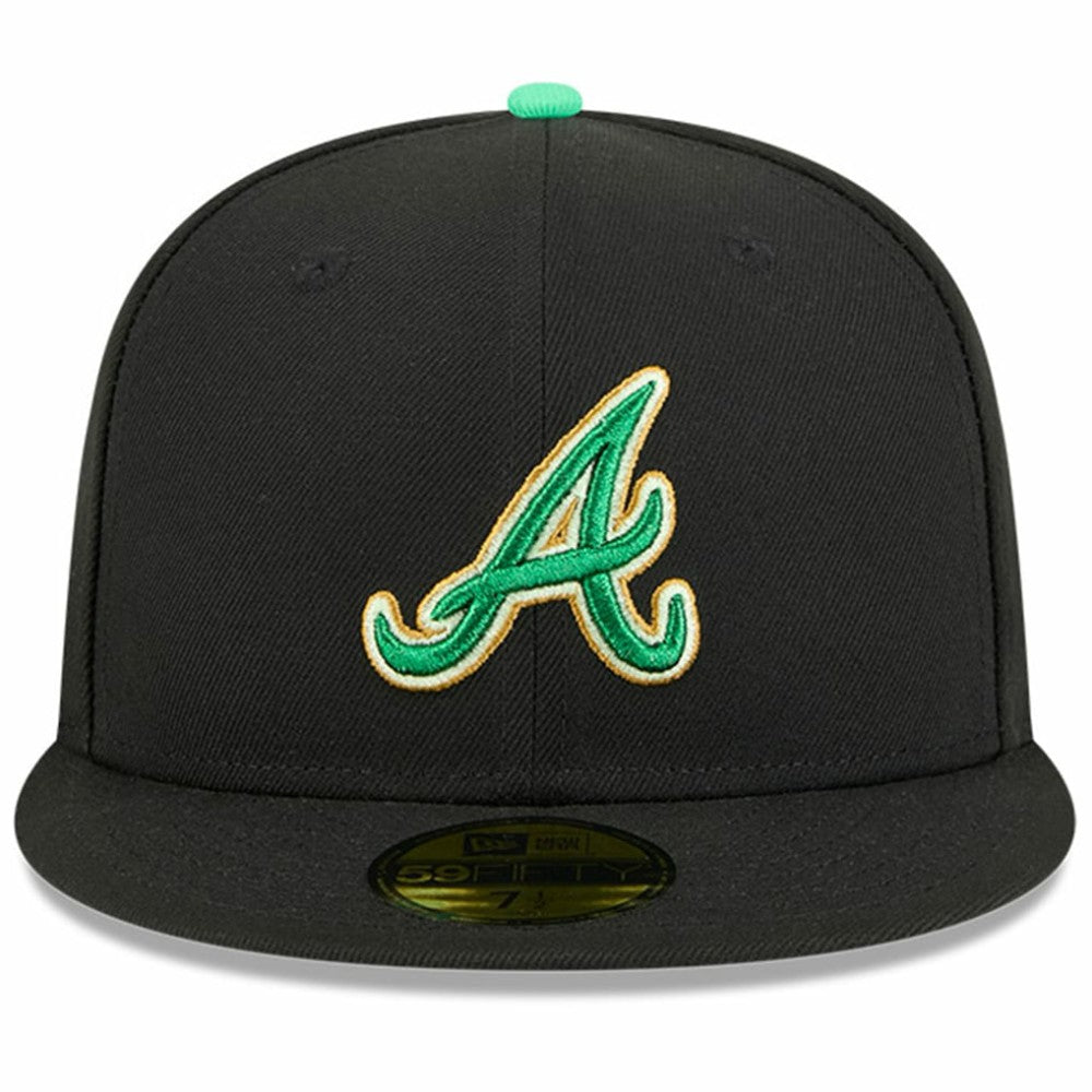 Atlanta Braves 2026 St. Patrick's Day 59FIFTY Fitted Hat - Black | New Era