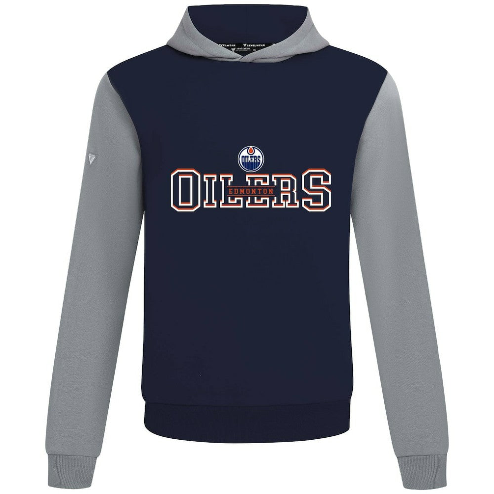 Edmonton Oilers Levelwear Ultimate Journey Pullover Hoodie Navy/Gray