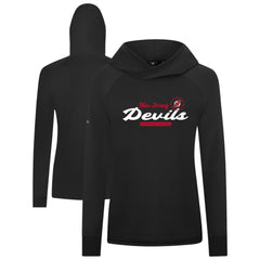 New Jersey Devils Levelwear Women's Slender Monument Raglan Pullover Hoodie Black