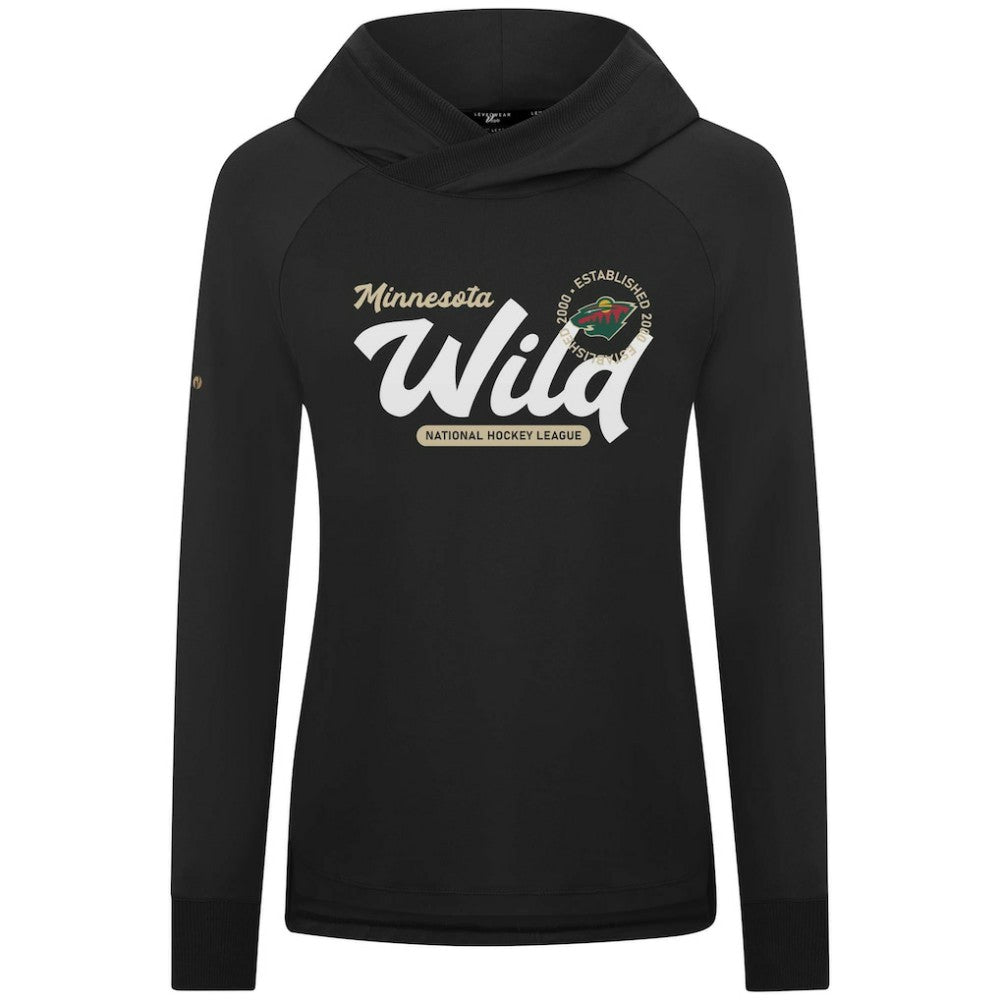 Minnesota Wild Levelwear Women's Slender Monument Raglan Pullover Hoodie Black
