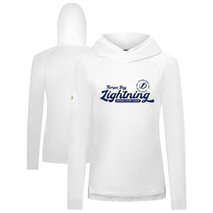 Tampa Bay Lightning Levelwear Women's Slender Monument Raglan Pullover Hoodie White