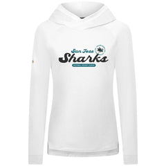 San Jose Sharks Levelwear Women's Slender Monument Raglan Pullover Hoodie White