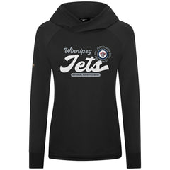 Winnipeg Jets Levelwear Women's Slender Monument Raglan Pullover Hoodie Black