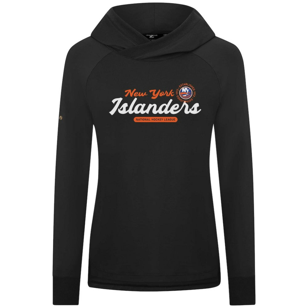 New York Islanders Levelwear Women's Slender Monument Raglan Pullover Hoodie Black