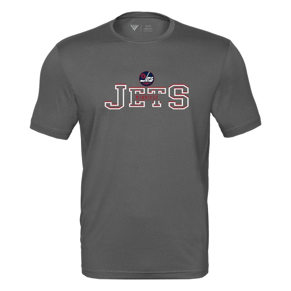 Winnipeg Jets Levelwear Anthem Journey Performance T-Shirt Charcoal