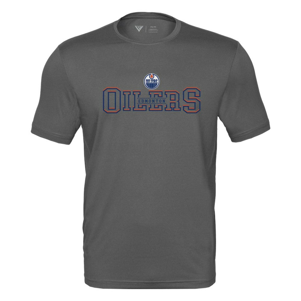 Edmonton Oilers Levelwear Anthem Journey Performance T-Shirt Charcoal