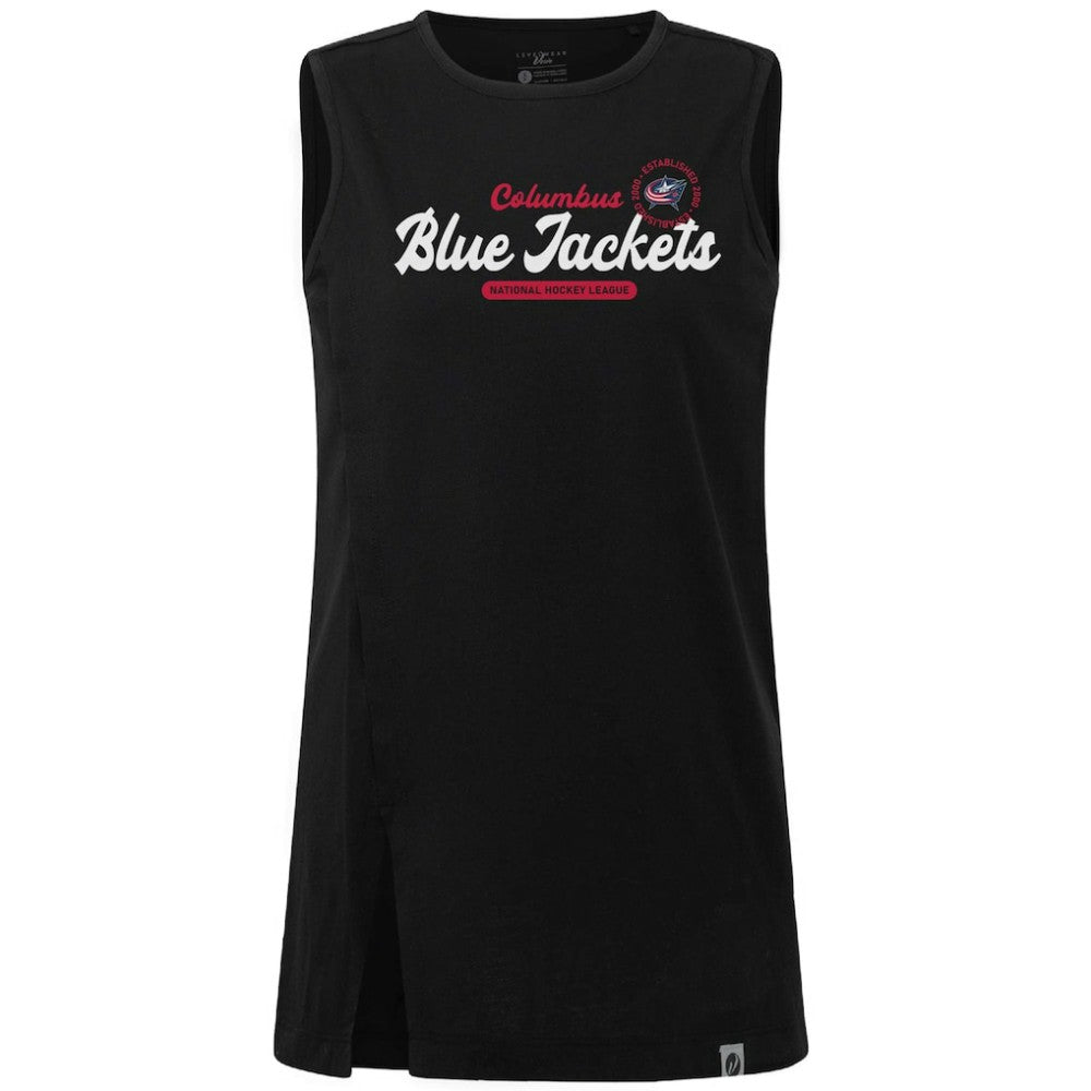 Columbus Blue Jackets Levelwear Women's Influx Monument Tank Top Black