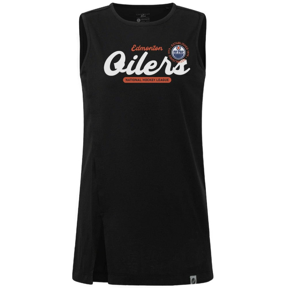 Edmonton Oilers Levelwear Women's Influx Monument Tank Top Black