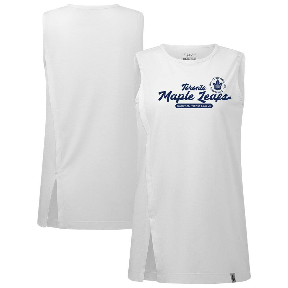Toronto Maple Leafs Levelwear Women's Influx Monument Tank Top White