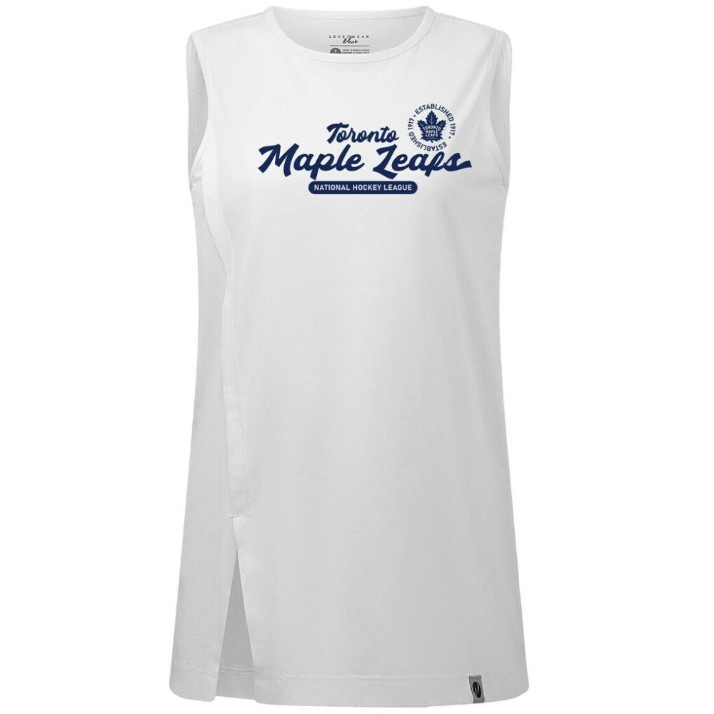 Toronto Maple Leafs Levelwear Women's Influx Monument Tank Top White
