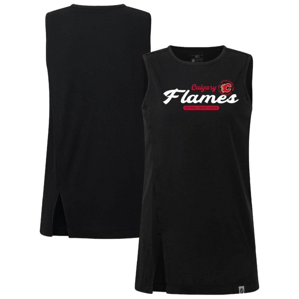 Calgary Flames Levelwear Women's Influx Monument Tank Top Black