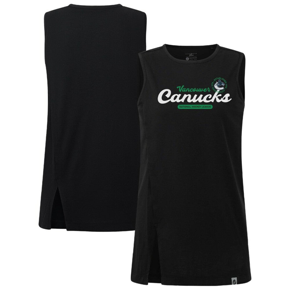 Vancouver Canucks Levelwear Women's Influx Monument Tank Top Black