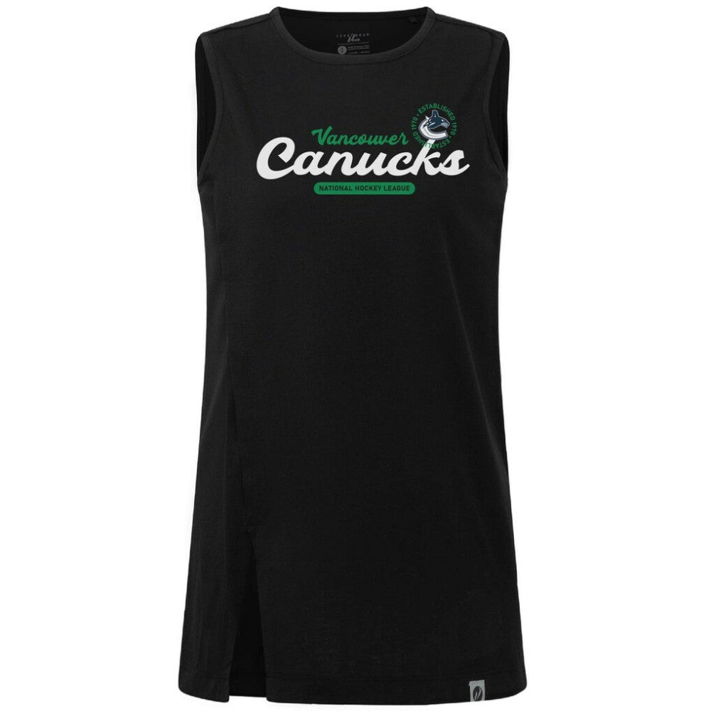 Vancouver Canucks Levelwear Women's Influx Monument Tank Top Black