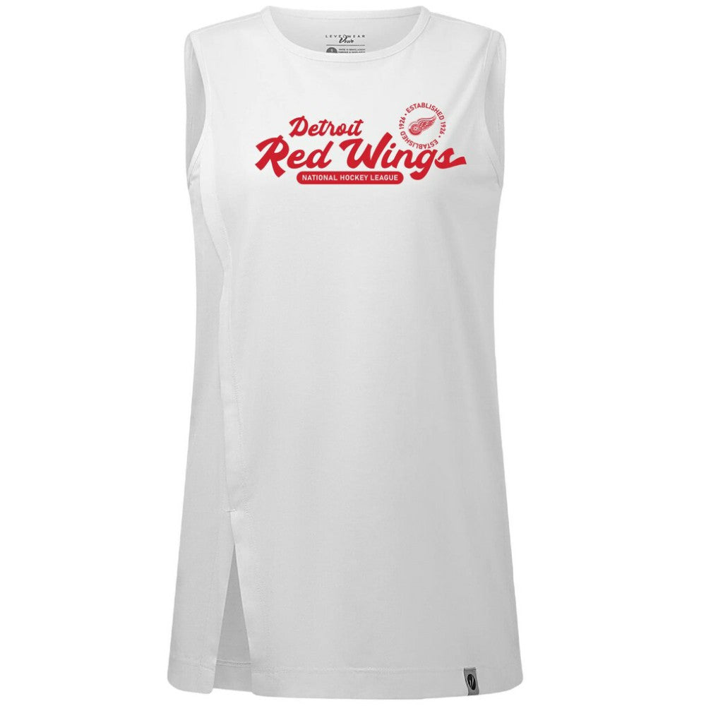 Detroit Red Wings Levelwear Women's Influx Monument Tank Top White