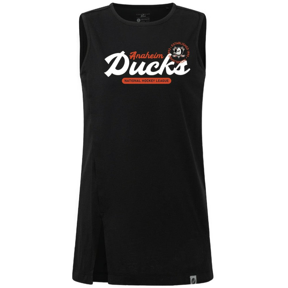 Anaheim Ducks Levelwear Women's Influx Monument Tank Top Black