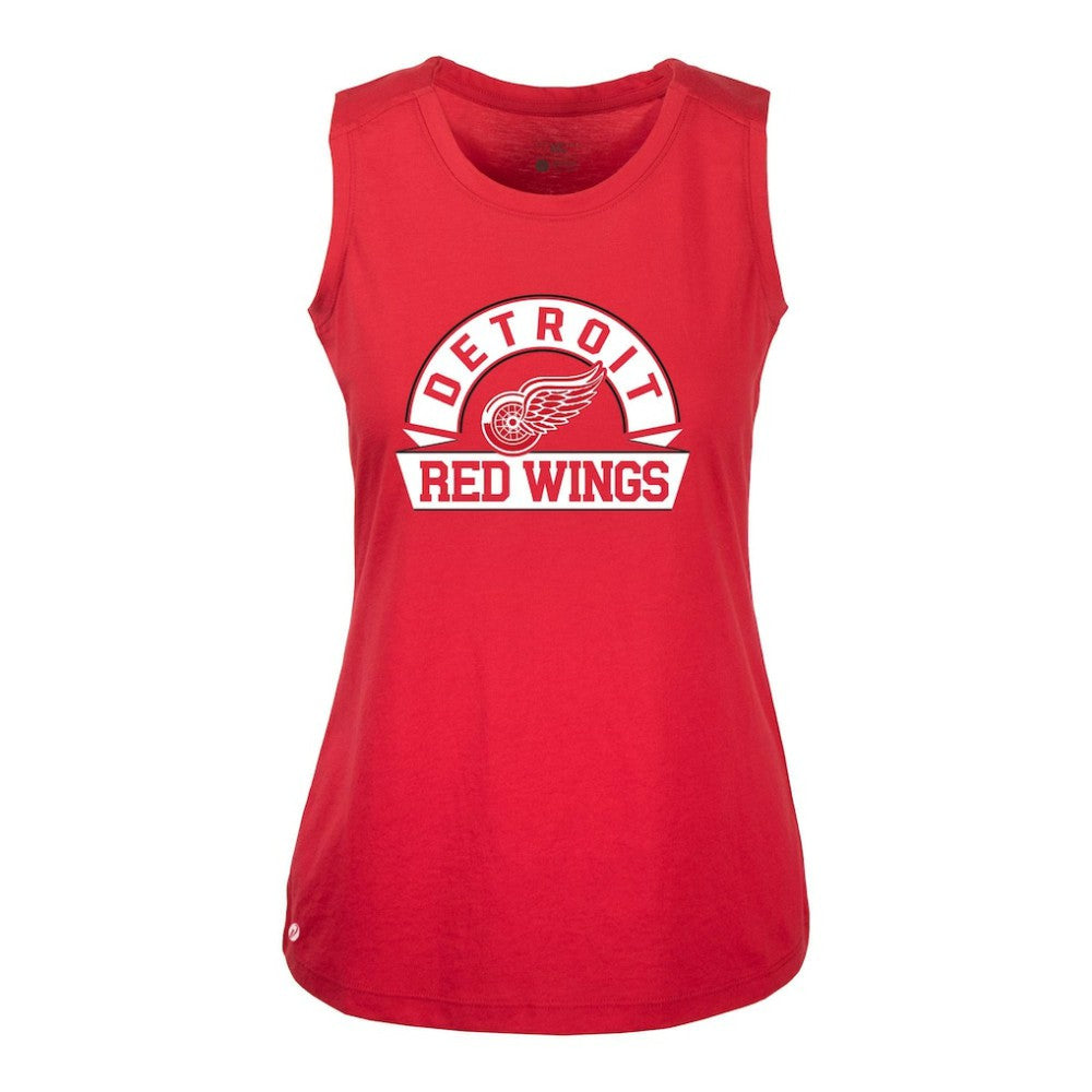 Detroit Red Wings Levelwear Women's Macy Banner Arch Tank Top Red