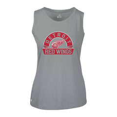 Detroit Red Wings Levelwear Women's Macy Banner Arch Tank Top Gray