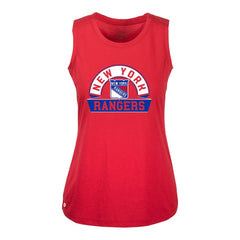 New York Rangers Levelwear Women's Macy Banner Arch Tank Top Red