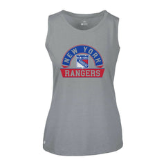 New York Rangers Levelwear Women's Macy Banner Arch Tank Top Gray