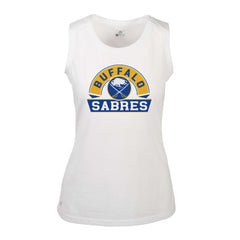 Buffalo Sabres Levelwear Women's Macy Banner Arch Tank Top White