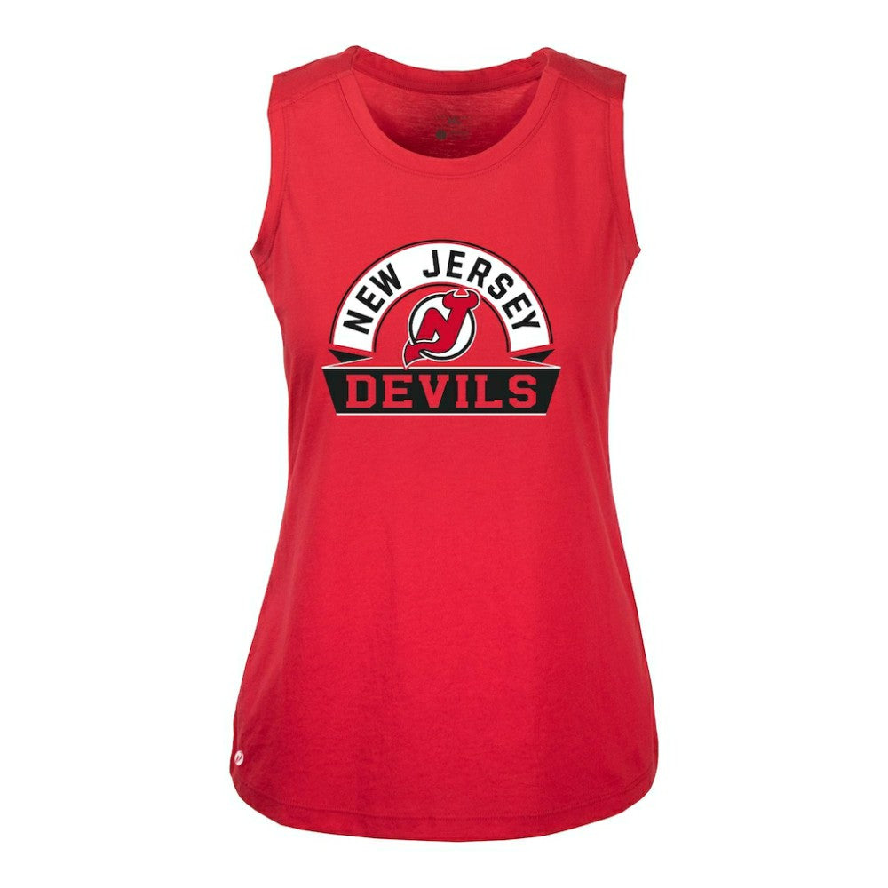New Jersey Devils Levelwear Women's Macy Banner Arch Tank Top Red